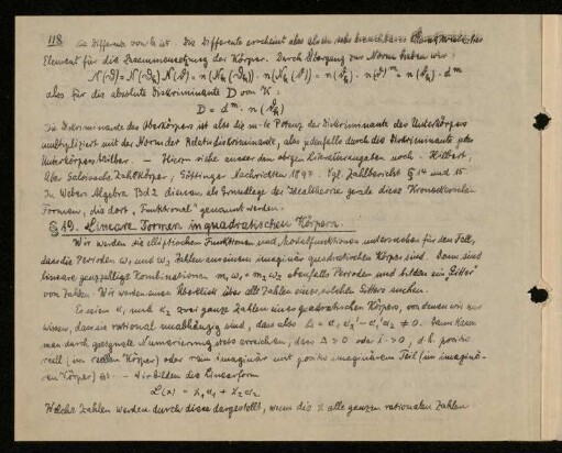 § 19. Lineare Formen in quadratischen Körpern.