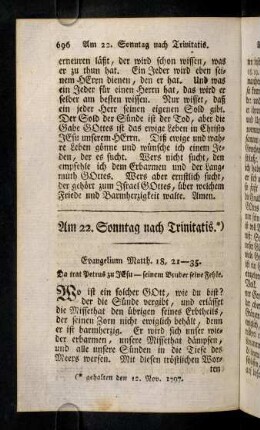 696-708, Am 22. Sonntag nach Trinitatis