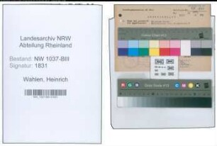 Entnazifizierung Heinrich Wahlen , geb. 14.01.1904 (Justizinspektor)