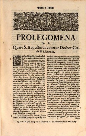 Sanctus Augustinus Doctor Gratiae Et Libertatis