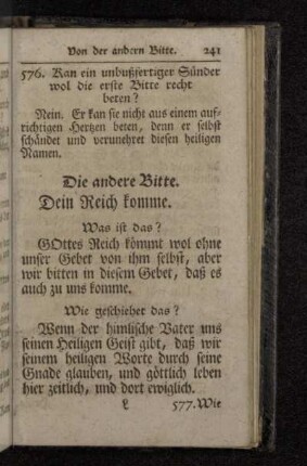Die andere Bitte. Dein Reich komme.