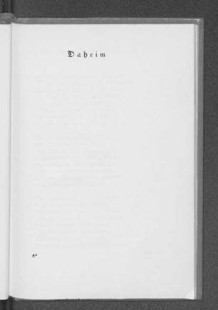 Daheim.