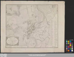 Plan Der Stadt Dessau und der umliegenden Gegend