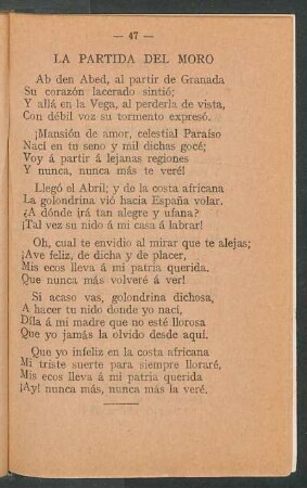 La partida del moro
