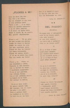 Del pasado : (Zamba)