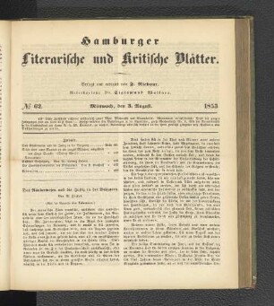 No. 62. 3. August 1853