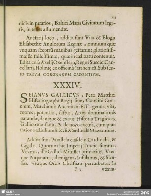 XXXIV. Seianus Gallicus
