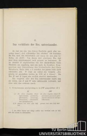 II. Das verhältnis der Hss. untereinander.
