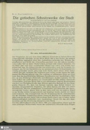 Die gotischen Schnitzwerke der Stadt
