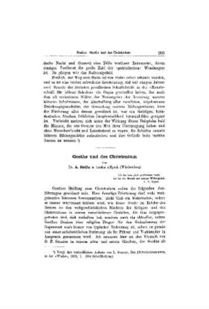 Goethe und das Christentum
