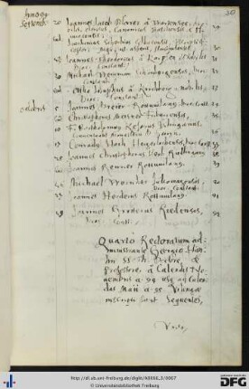 [fol. 30] Rektorat Georg Hänlin 1594/95
