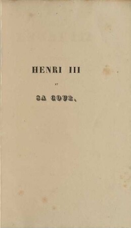Henri III et sa cour