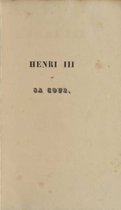 Henri III et sa cour