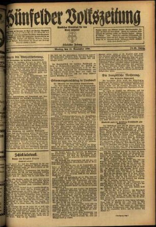 Ausgabe vom Montag, den 15. November 1920.
