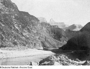 Arizona, Grand Canyon, Geomorphologie, Canyon, Am Ufer des Colorado River, unterhalb der Bahnstation "Grand Canyon"