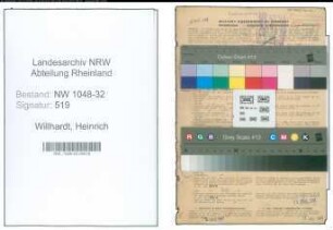 Entnazifizierung Heinrich Willhardt , geb. 18.11.1902 (Beamter)