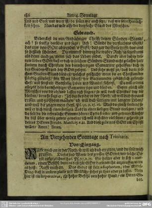 Am Vierzehenden Sonntage nach Trinitatis