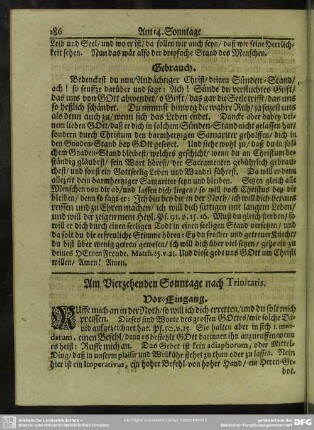 Am Vierzehenden Sonntage nach Trinitatis
