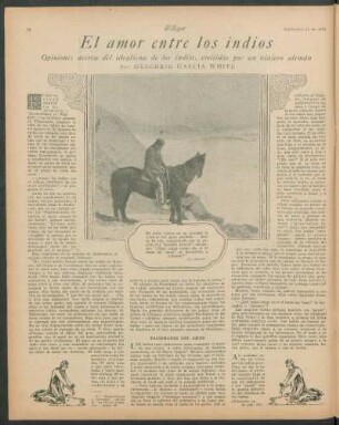 El amor entre los indios : Opiniones acerca del idealismo de los indios, emitidas por un viajero alemán