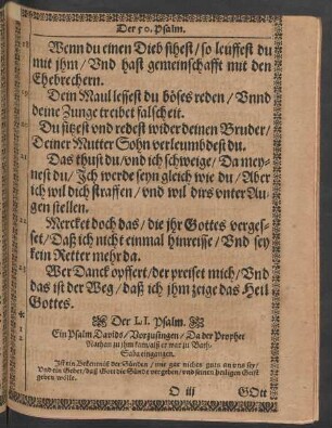 Der LI. Psalm - Der LX. Psalm