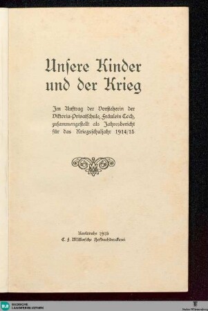 Unsere Kinder und der Krieg
