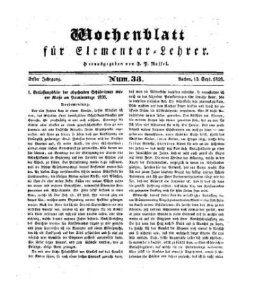 Entlassungsfeier der abgehenden Schülerinnen meiner Klasse am Palmsonntage 1828