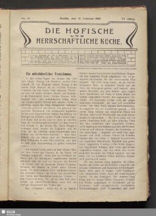 No. 10, 15. Februar 1910