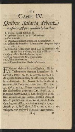 Caput IV. Quibus Salaria debent exsolvi, & pro quibus laboribus