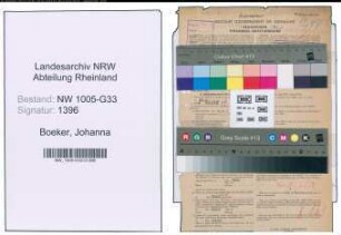 Entnazifizierung Johanna Boeker , geb. 26.12.1902 (Lehrerin)