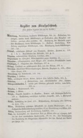 Register zum Strafgesetzbuch