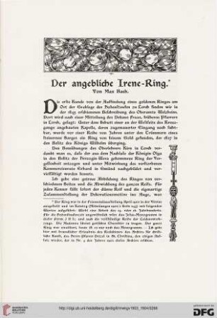Der angebliche Irene-Ring