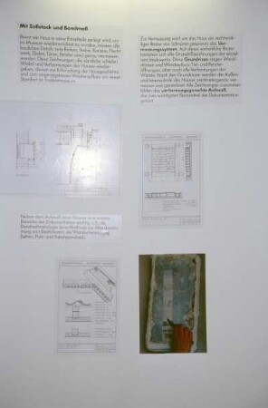 Ausstellungstafel "Mit Zollstock und Bandmaß"