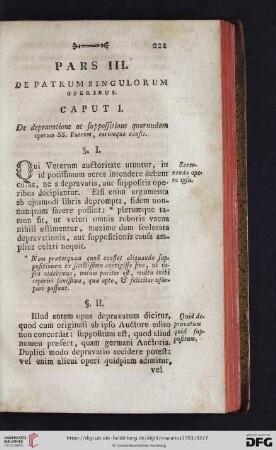 Pars III: De patrum singulorum operibus