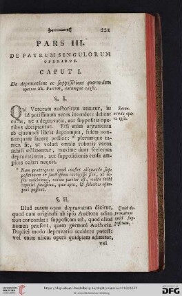 Pars III: De patrum singulorum operibus