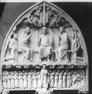 Chartres, Kathedrale Notre-Dame, Südquerschifffassade, Mittelportal, Tympanon mit dem Weltenrichter, Abguss