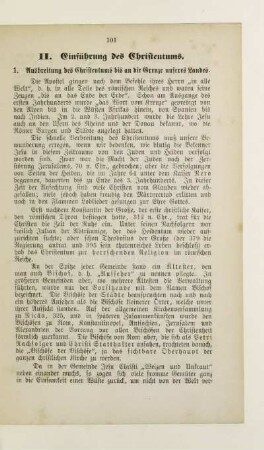 II. Einführung des Christentums