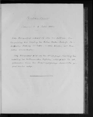 Resolutio Civium, Saturni d. 2. Julii 1842