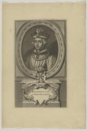 Bildnis des Balduinus III., 4. Comes Flandriae