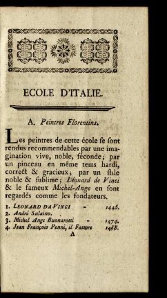 Ecole D'Italie.