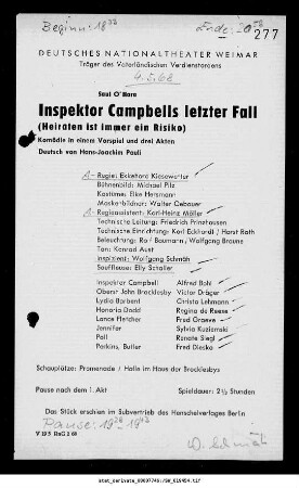 Inspektor Campbells letzter Fall (Heiraten ist immer ein Risiko)