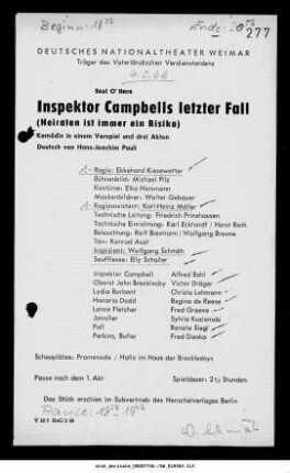 Inspektor Campbells letzter Fall (Heiraten ist immer ein Risiko)