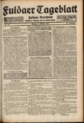 Ausgabe vom Montag, den 31. Oktober 1921.