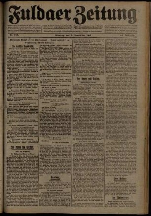 Ausgabe vom Montag, den 05. November 1917.