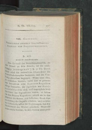 VIII. Capitel. Verhältniss zwischen Staatshoheitsrechten und Eigenthumsrechten
