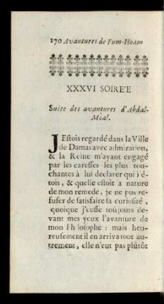 XXXVI Soirée. Suite des avantures d'Abdal-Moal.
