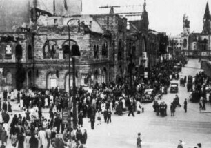 Währungsreform in den westlichen Sektoren im Juni 1948. Schwarzer Markt an der Kaiser-Wilhelm-Gedächtniskirche