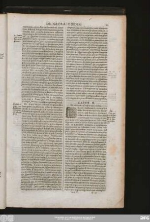Caput X. De retrinendo [...] in verbis Coenae.
