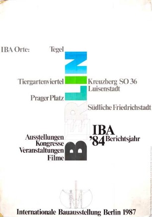 Plakat: "IBA ’84 - Berichtsjahr"