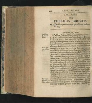 Tit. XVIII. De Publicis Iudiciis.