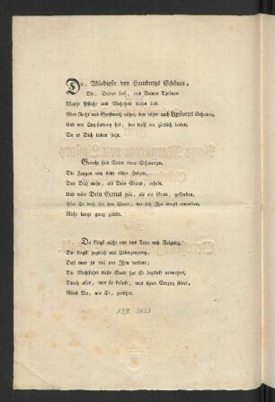 [An die Hochwohlgebohrne Frau Frau Anna Margareta von Lipstorp ...]